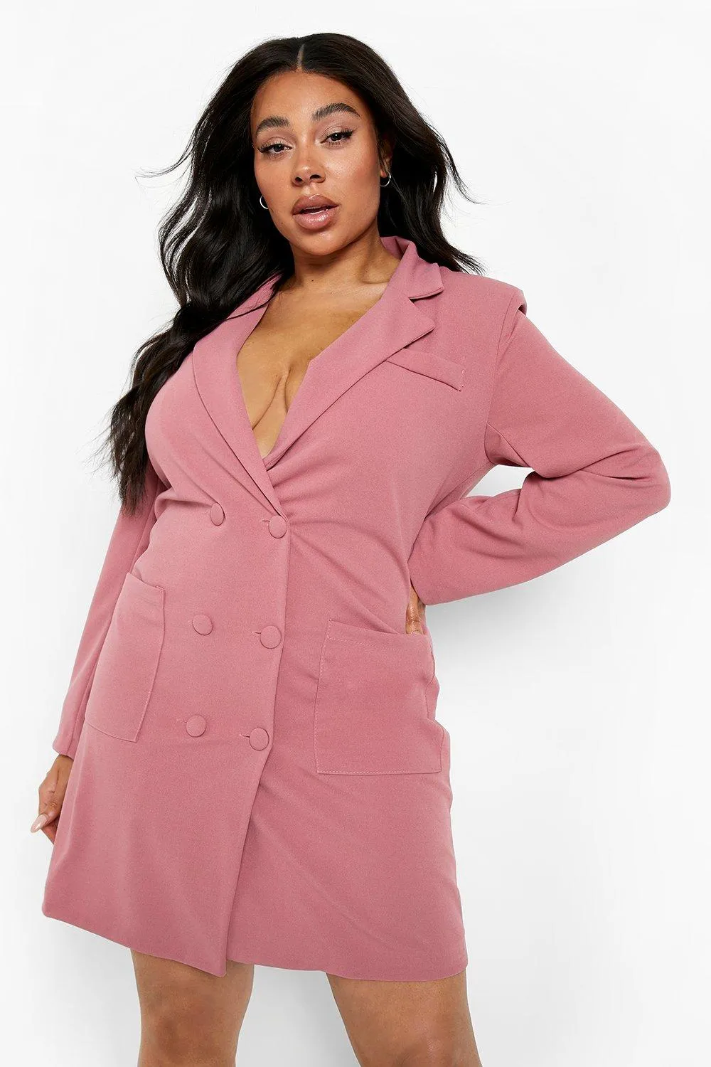 Plus Oversized Tailored Blazer Dress