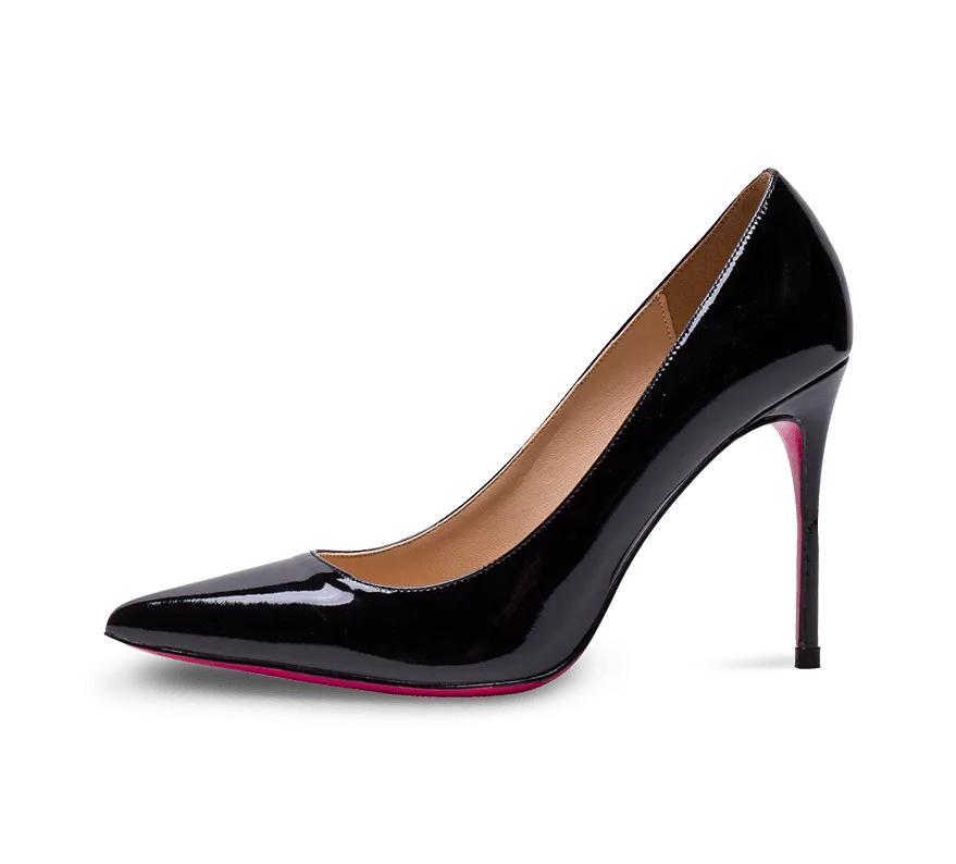 Pointed Toe Pink Sole High Heel Pumps