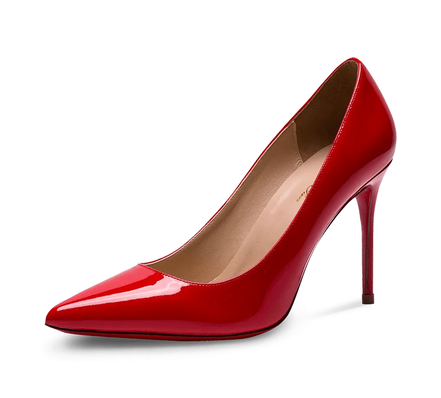 Pointed Toe Red Sole High Heel Pumps