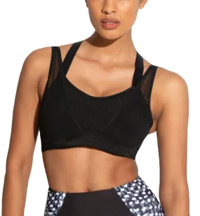 Pour Moi Energy Infinite Double Strap Light Padded Convertible Sports Bra (97009) - Black