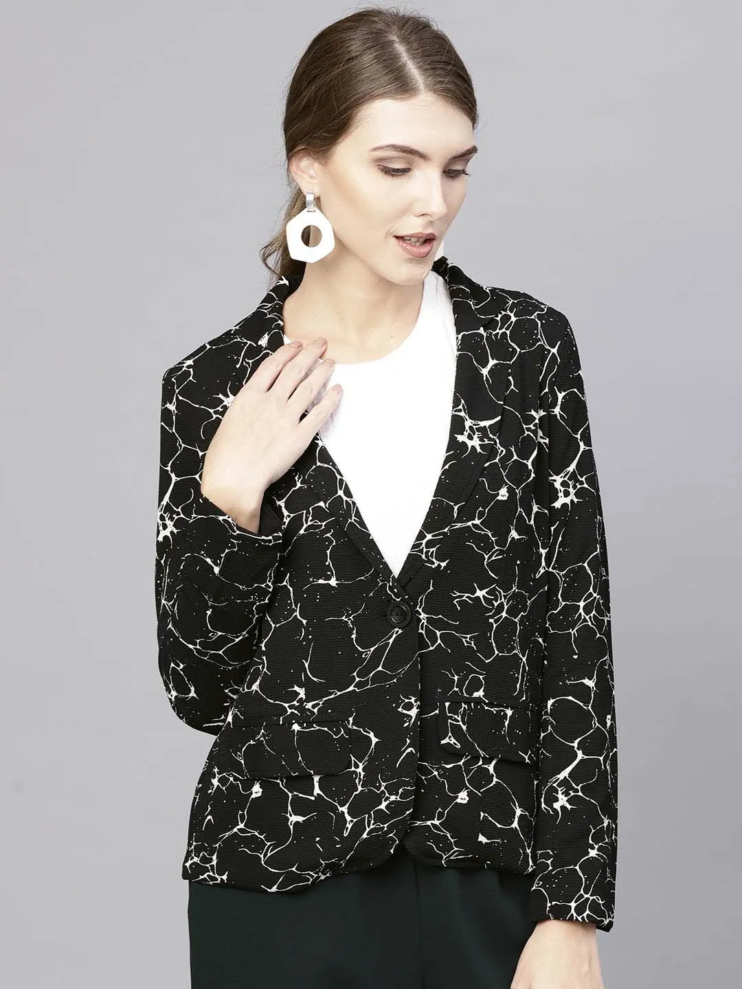 Printed Blazer