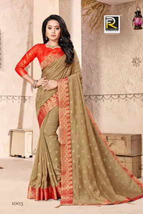 Ranjna Sarees Presents Jagnoori Vichitra Silk Fancy Designer Sarees