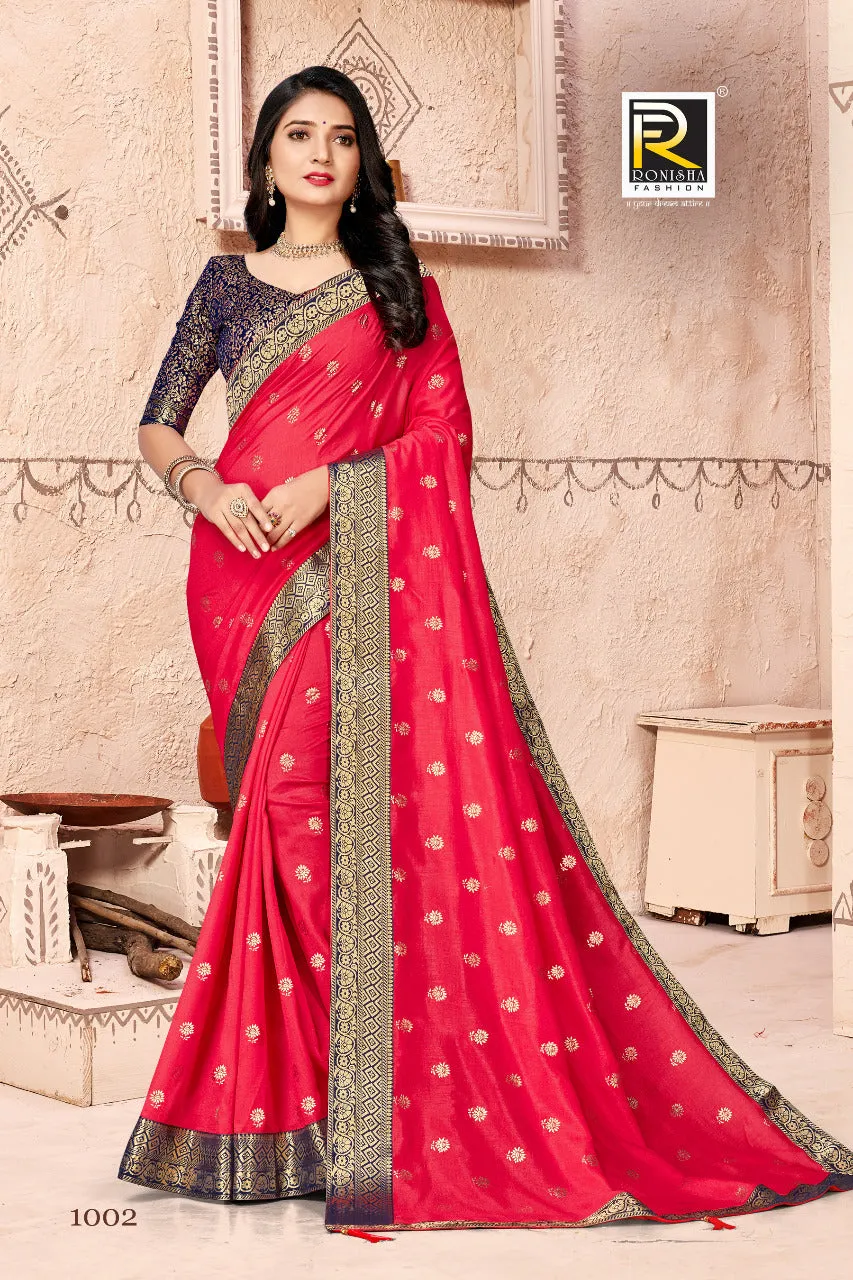 Ranjna Sarees Presents Jagnoori Vichitra Silk Fancy Designer Sarees