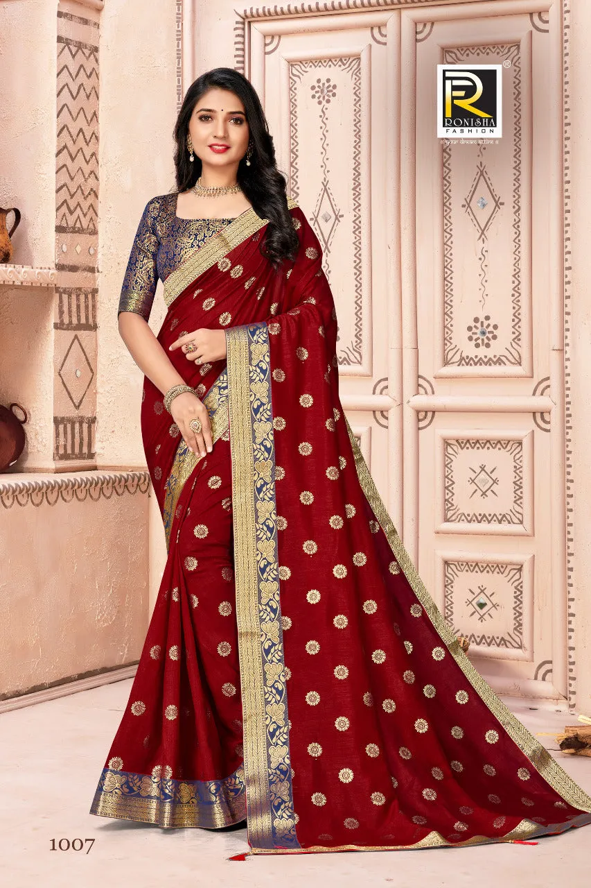 Ranjna Sarees Presents Jagnoori Vichitra Silk Fancy Designer Sarees