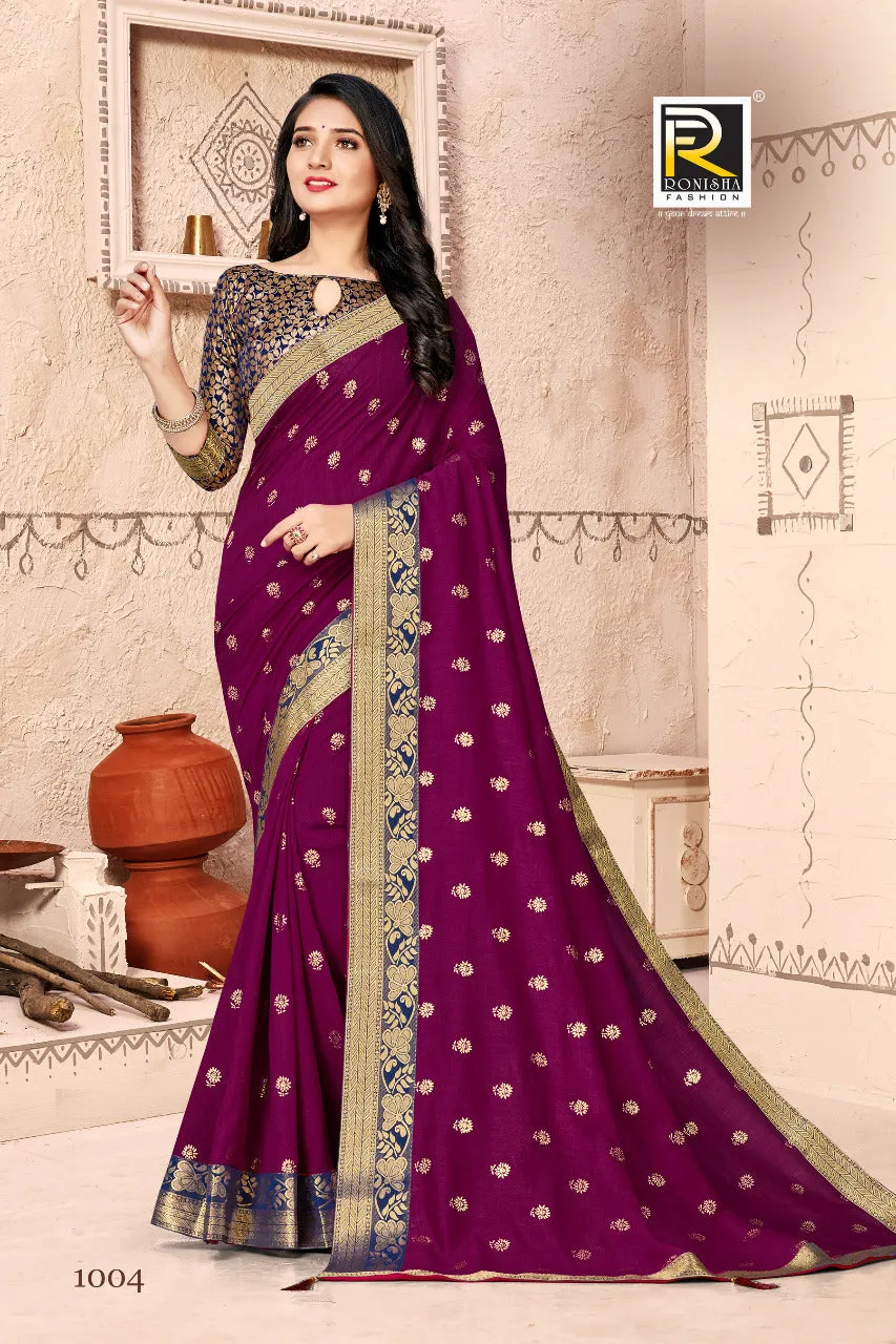 Ranjna Sarees Presents Jagnoori Vichitra Silk Fancy Designer Sarees