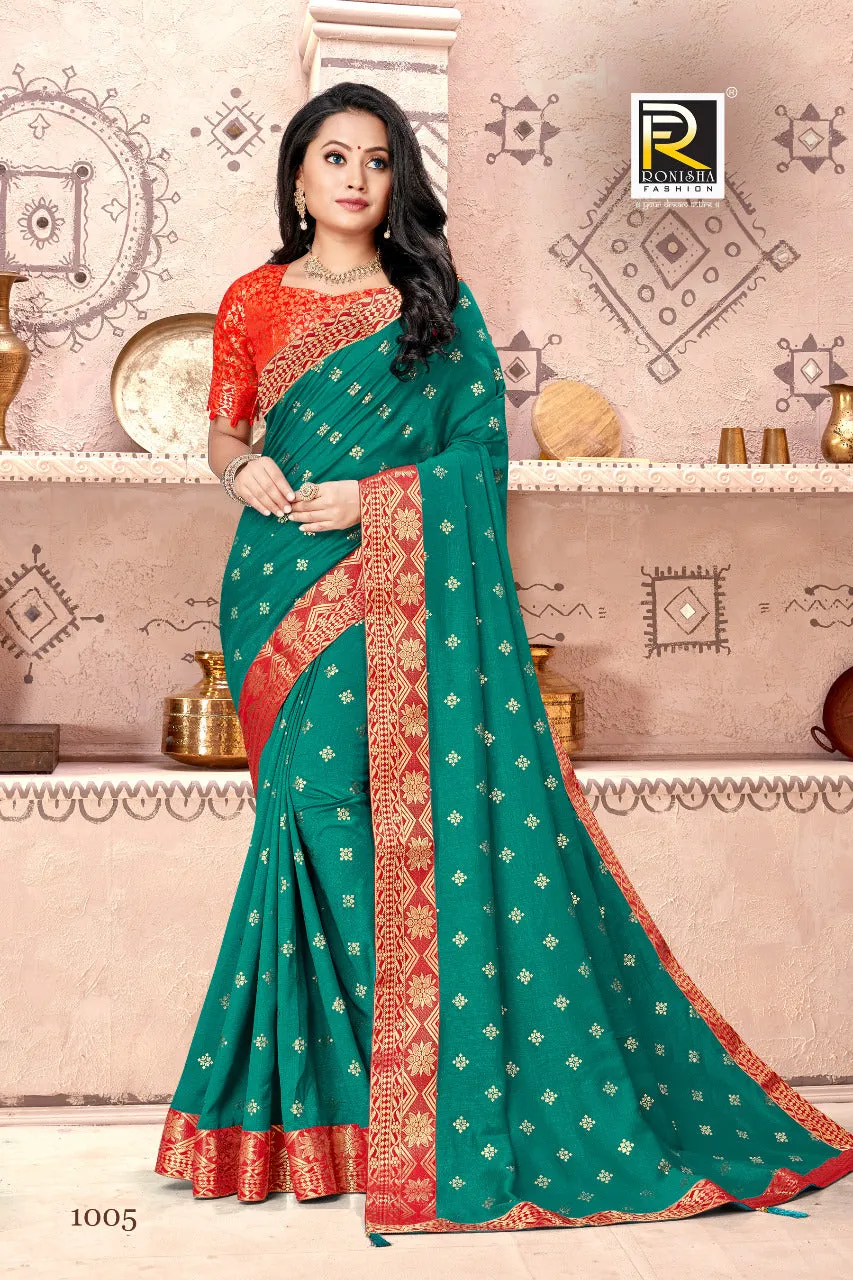 Ranjna Sarees Presents Jagnoori Vichitra Silk Fancy Designer Sarees