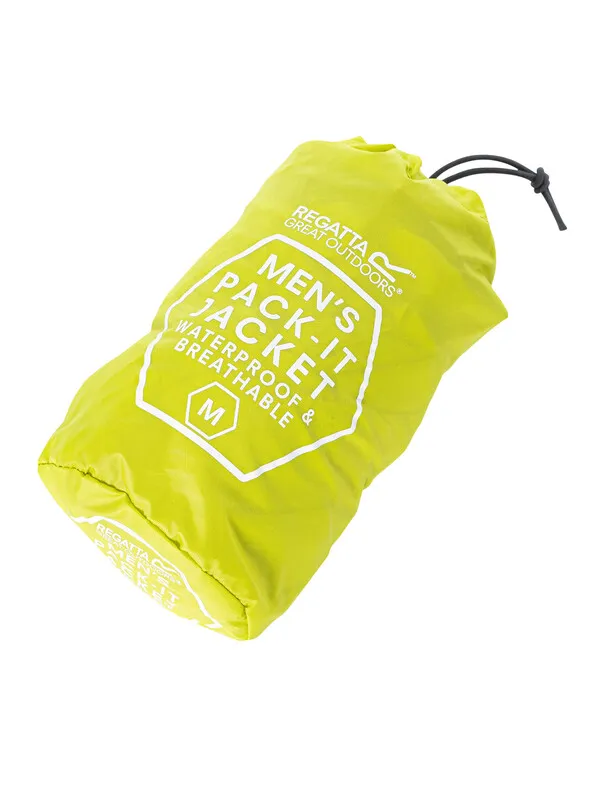 Regatta Pack It Jacket Waterproof Jacket - Green Algae