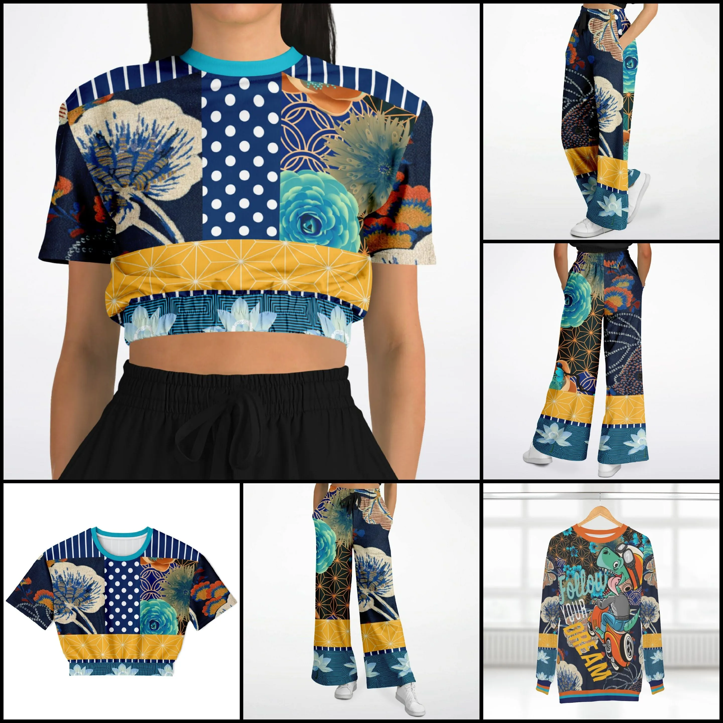 Remembering Divinity Short Sleeve Cropped Eco-Poly Sweater