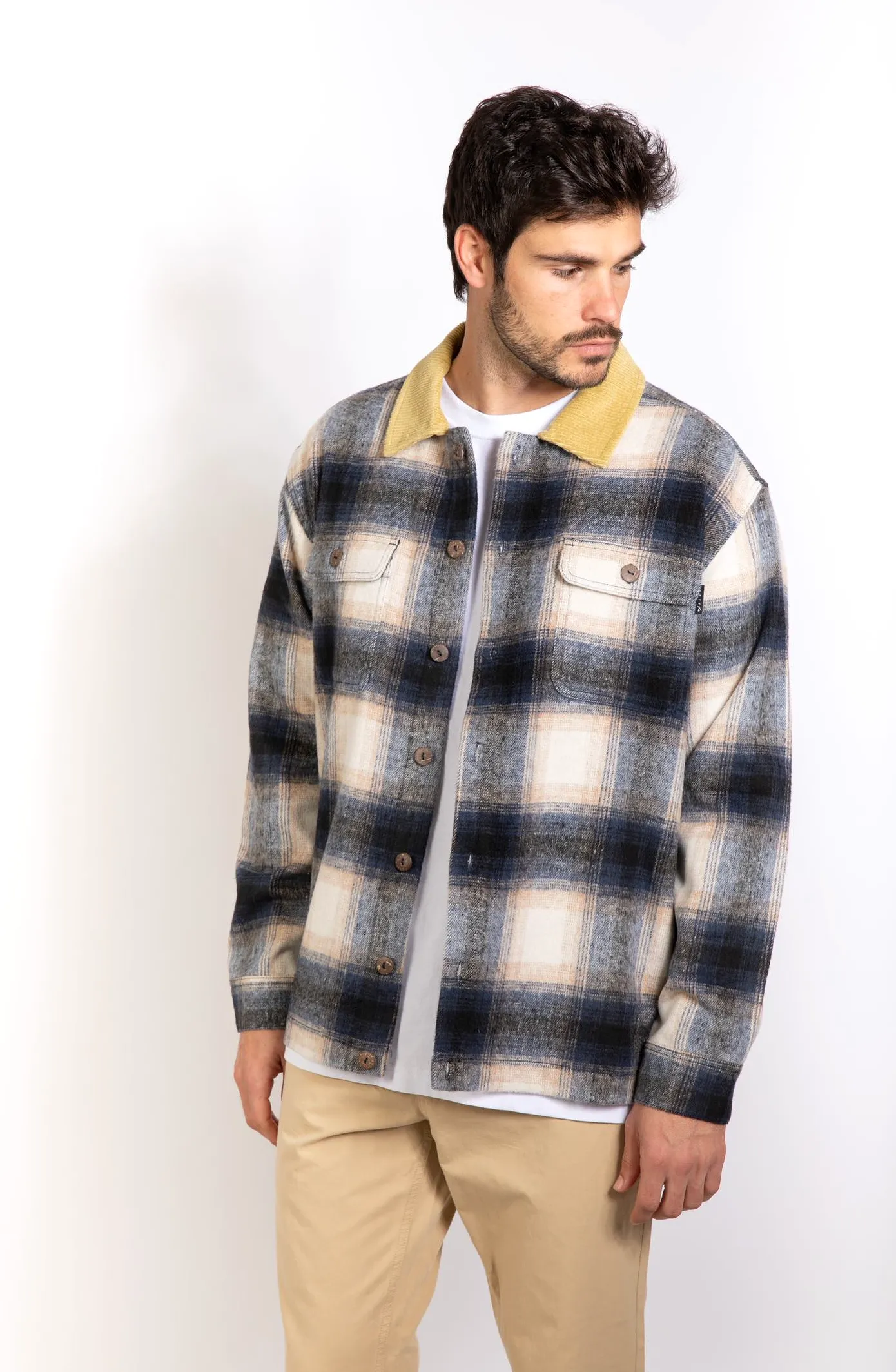 Rusty USA Castle Flannel Jacket CREAM