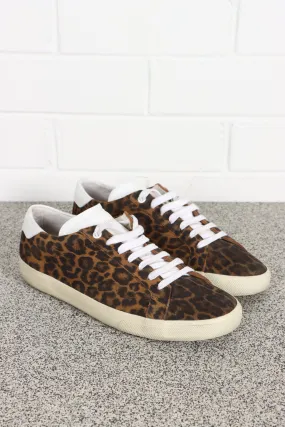 SAINT LAURENT Suede Leopard Print 06 Low Trainers (42)