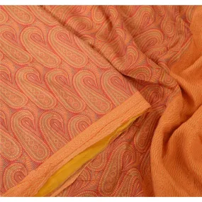 Sanskriti Vintage Sarees From India Multi Pure Silk Printed Sari Craft Fabric