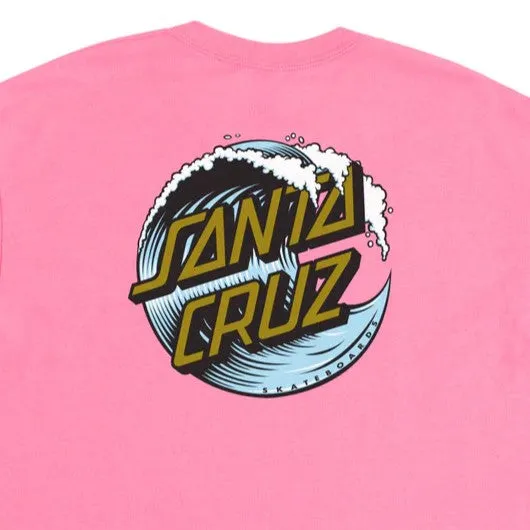 SANTA CRUZ Wave Dot Graphic T-Shirt - Hot Pink