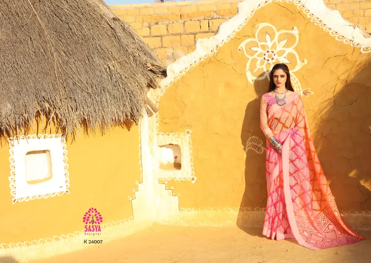 Sasya Designer Aangan Elagant Looking Beautiful Designed Sarees