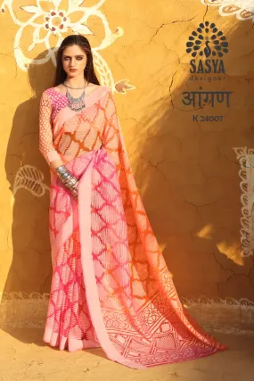 Sasya Designer Aangan Elagant Looking Beautiful Designed Sarees