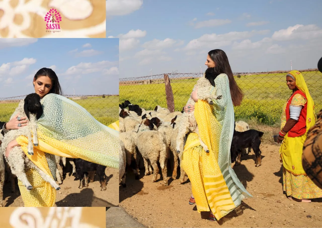 Sasya Designer Aangan Elagant Looking Beautiful Designed Sarees