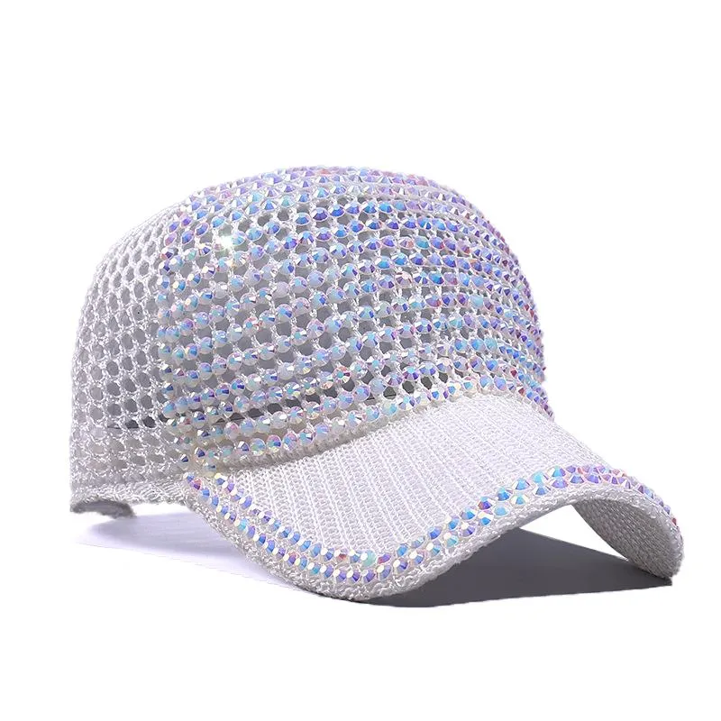 Scarlet Rhinestone Hat in White