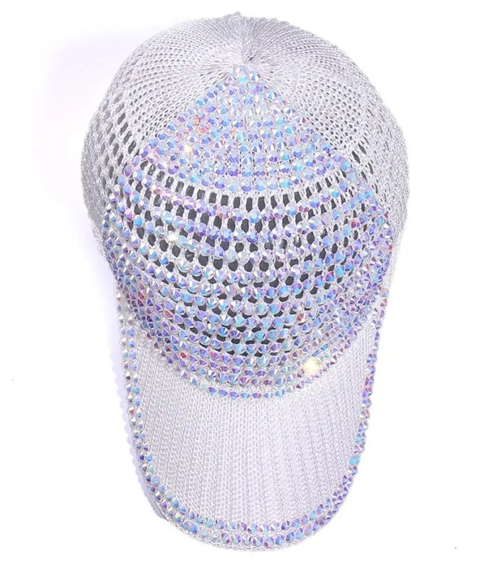 Scarlet Rhinestone Hat in White