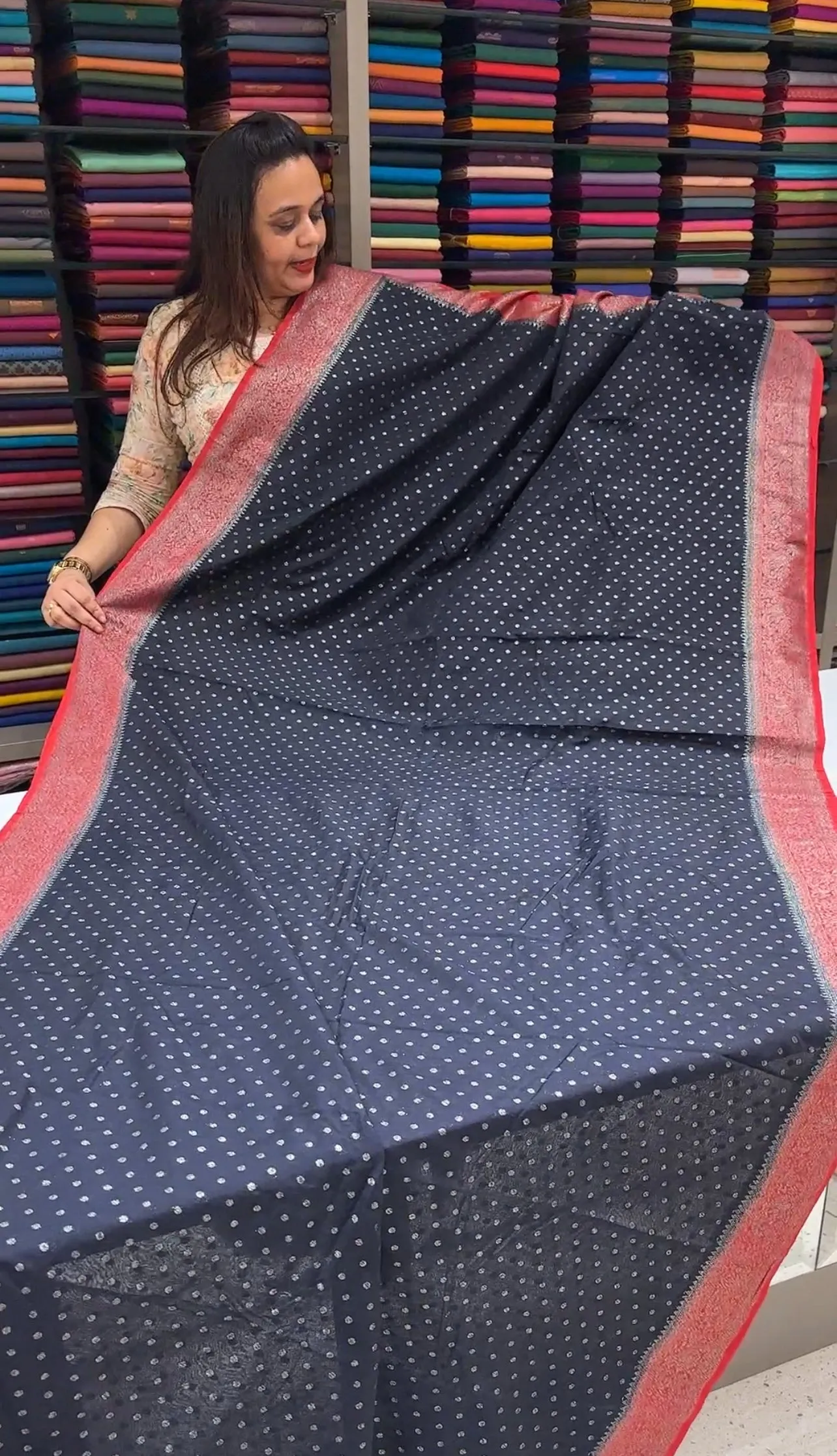 SEMI BANARSI SAREES - IHA 15138