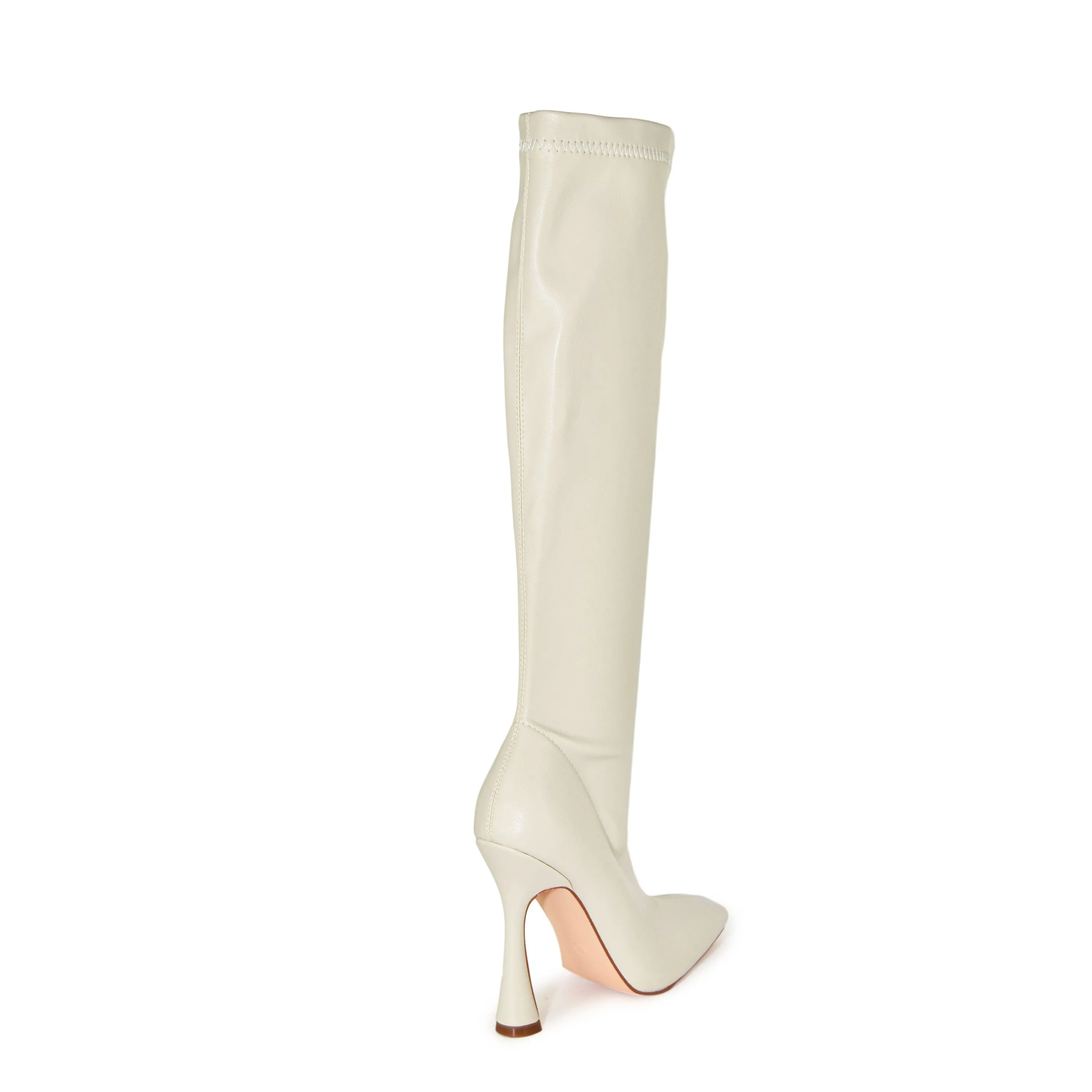 SHAIA-01 Square Toe Structural Knee High Heel Boots