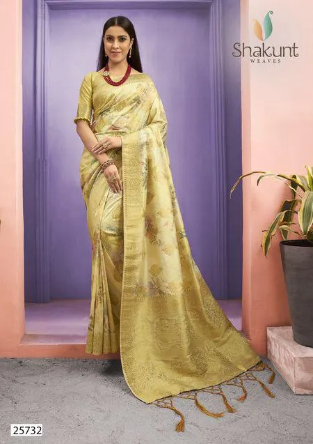 Shakunt Sarees Launched Sanidhya Art Silk Printed Fancy Designer Sarees