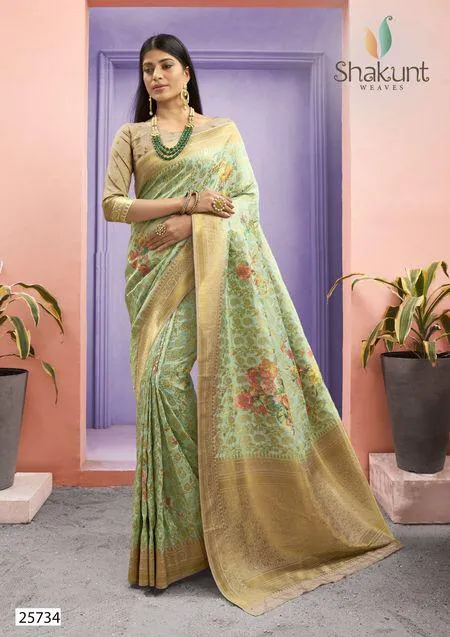 Shakunt Sarees Launched Sanidhya Art Silk Printed Fancy Designer Sarees