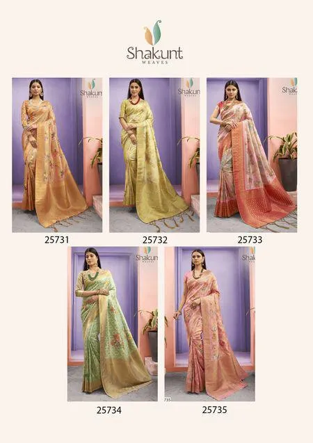 Shakunt Sarees Launched Sanidhya Art Silk Printed Fancy Designer Sarees