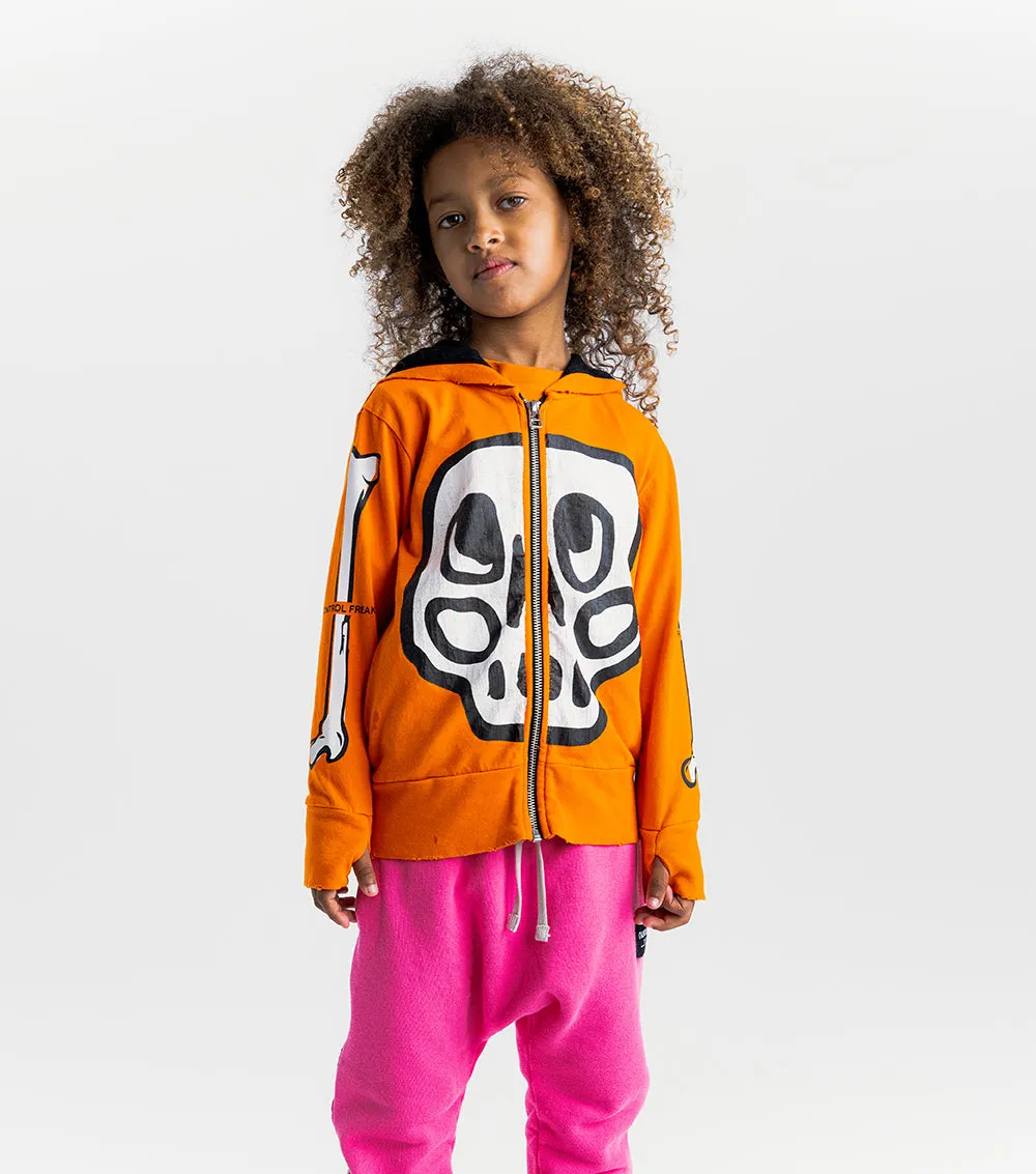 silou skull light zip hoodie