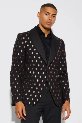 Slim Fit Gold Blazer