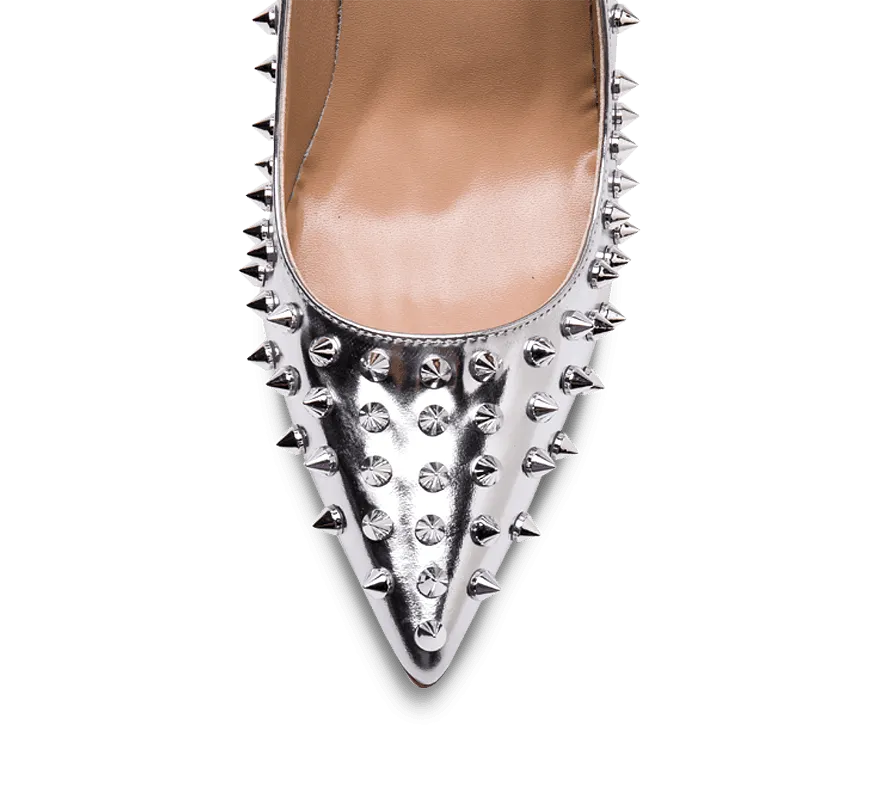 Spikes Pink Sole High Heel Pumps