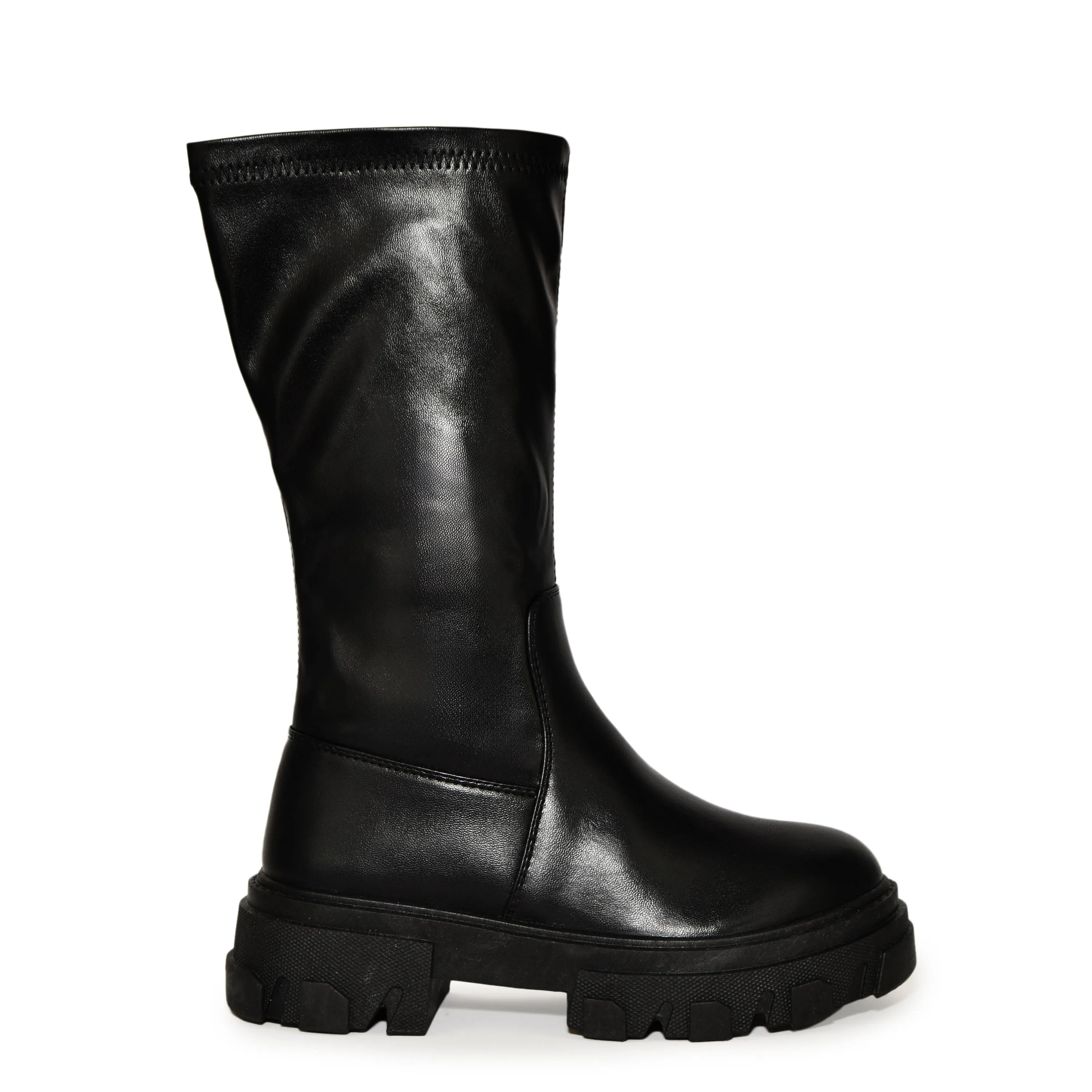 STATUS-10 Women's Chunky Lug Sole Mid-Length Combat Boots