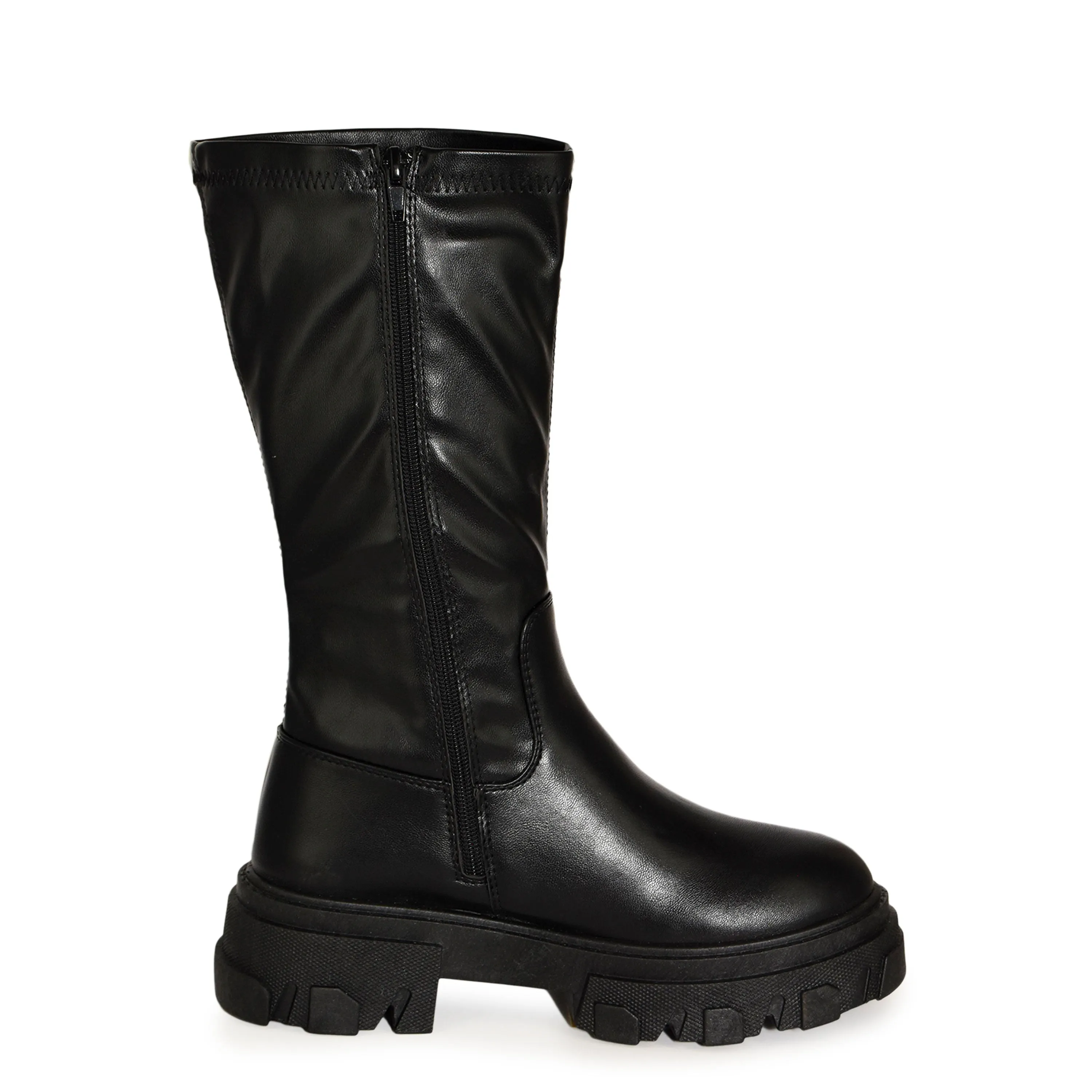 STATUS-10 Women's Chunky Lug Sole Mid-Length Combat Boots