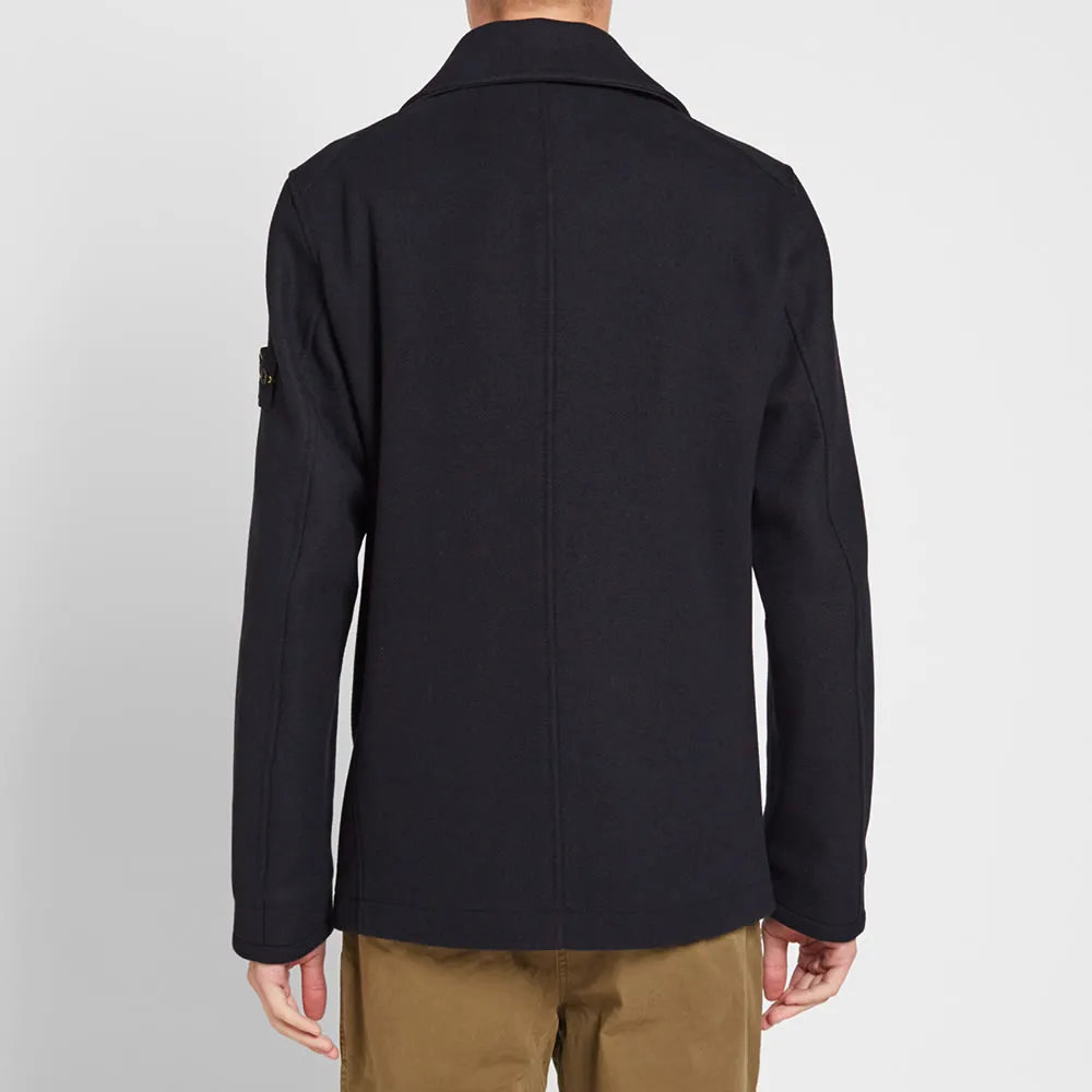 Stone Island Panno Speciale Melton Wool PeacoatNavy