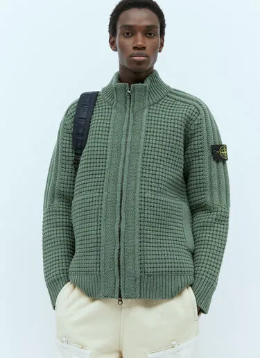 STONE ISLAND  |Wool Nylon Street Style Logo Cardigans