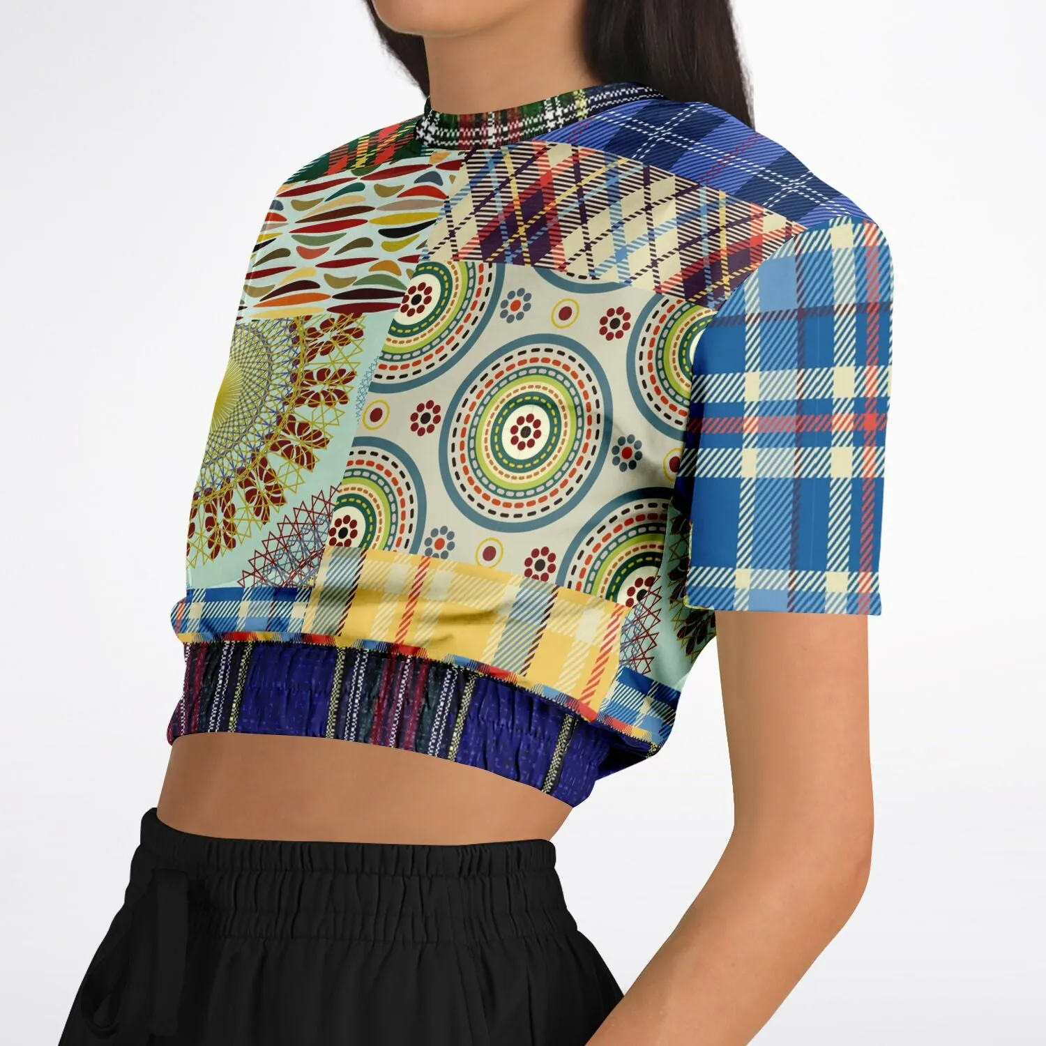 Sunny DeLite Short Sleeve Cropped Eco-Poly Sweater