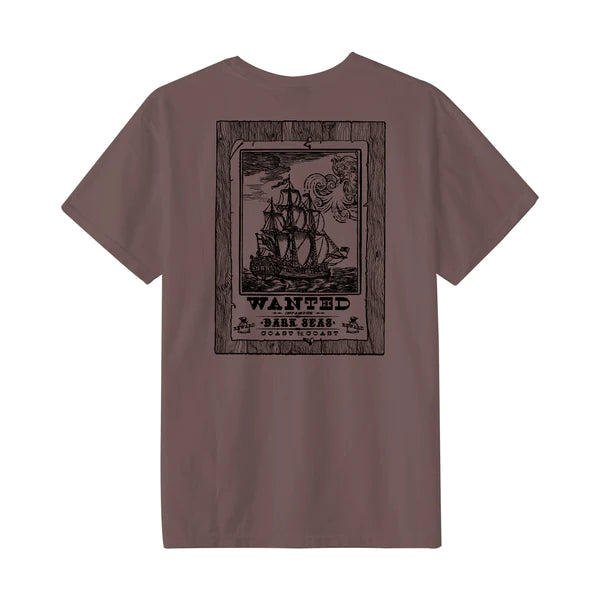 Tee-Shirt Dark Seas Wanted Pigment deep taupe