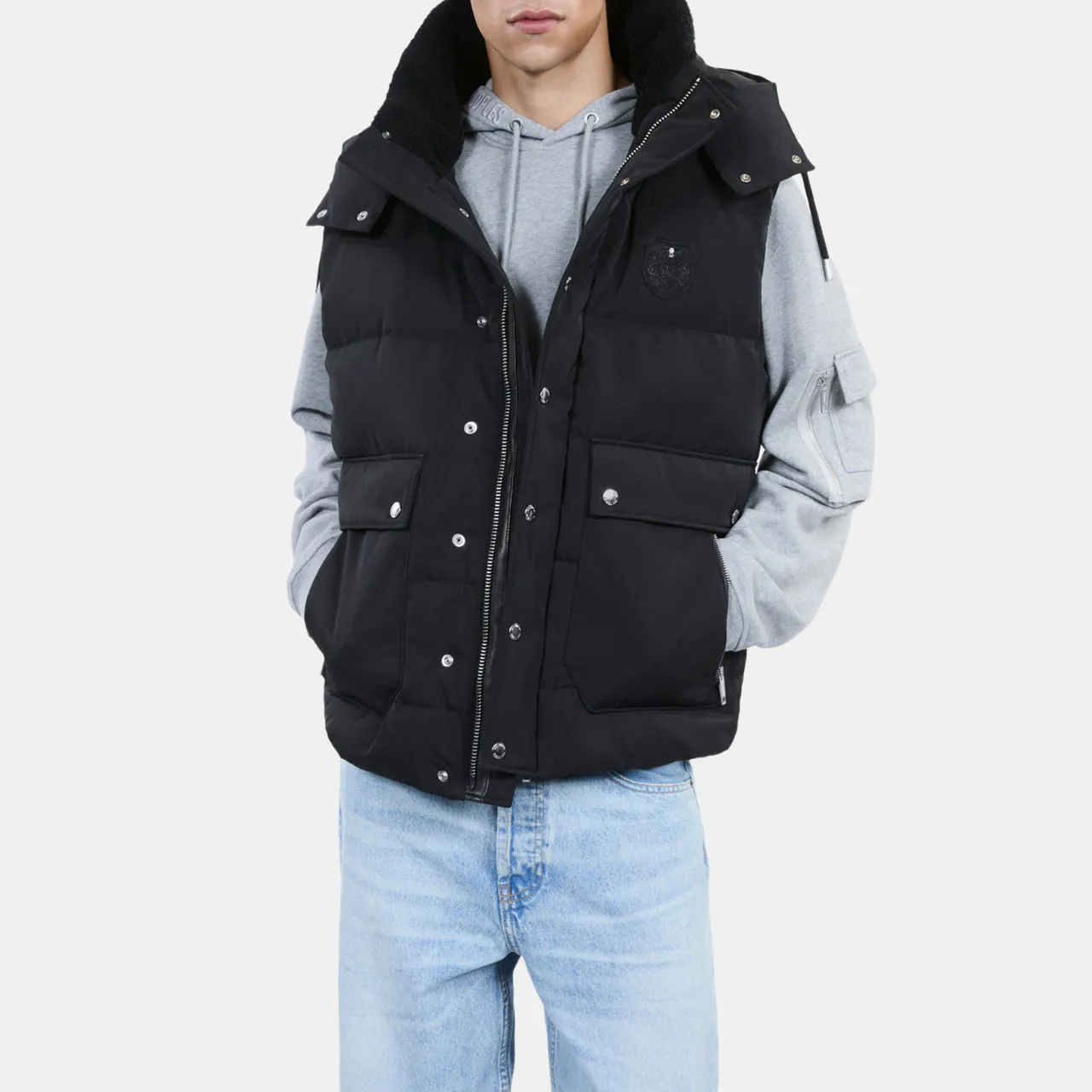 THE KOOPLES Logo Down Gilet Jacket - Black