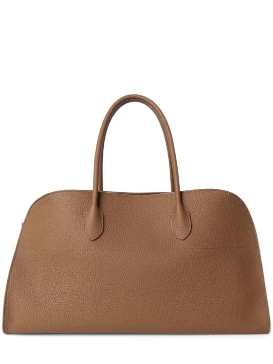 The Row   E/W Margaux matte grain leather tote bag 