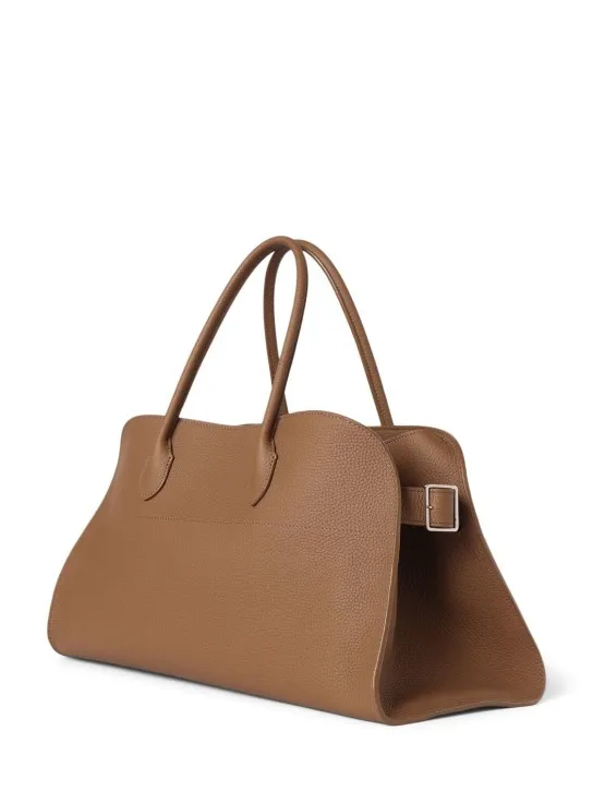 The Row   E/W Margaux matte grain leather tote bag 