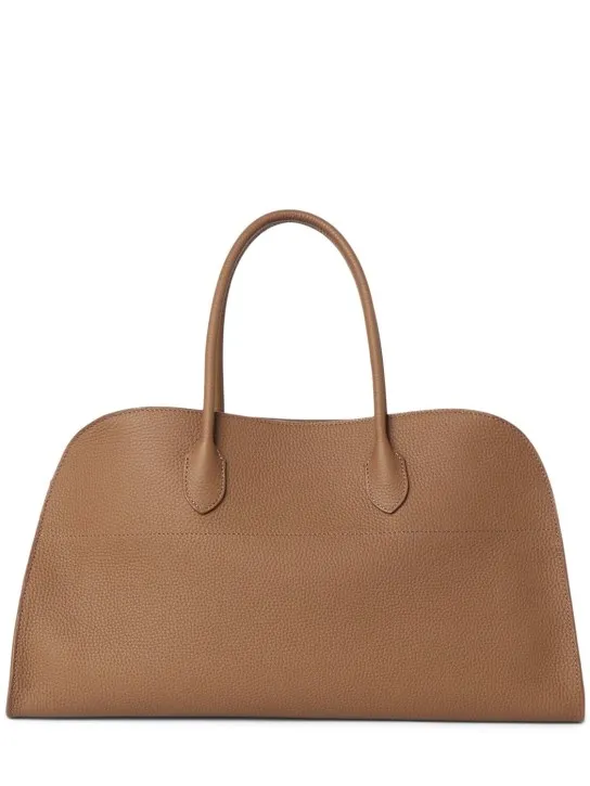 The Row   E/W Margaux matte grain leather tote bag 