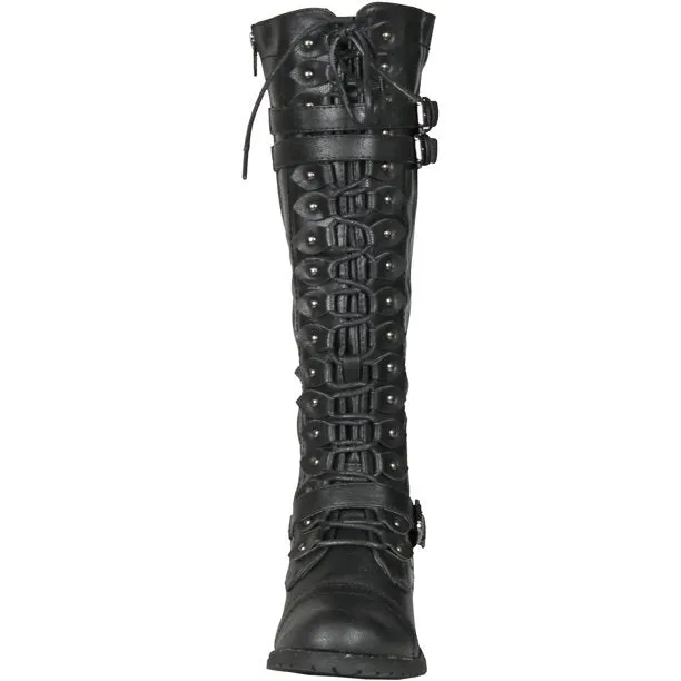 Timberly-65 Combat Stylish Knee High Boots