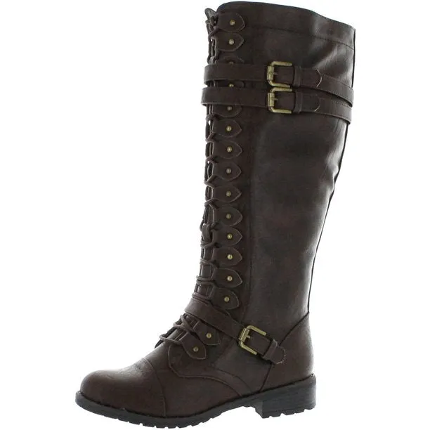 Timberly-65 Combat Stylish Knee High Boots