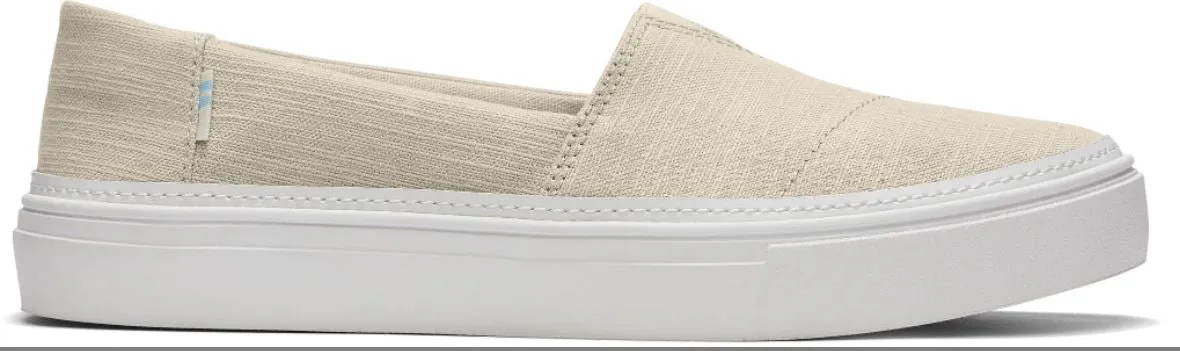 TOMS Natural Linen Ladies Canvas Slip on Shoe