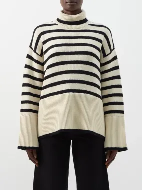 TOTEME  |Stripes Wool V-neck & Crew neck