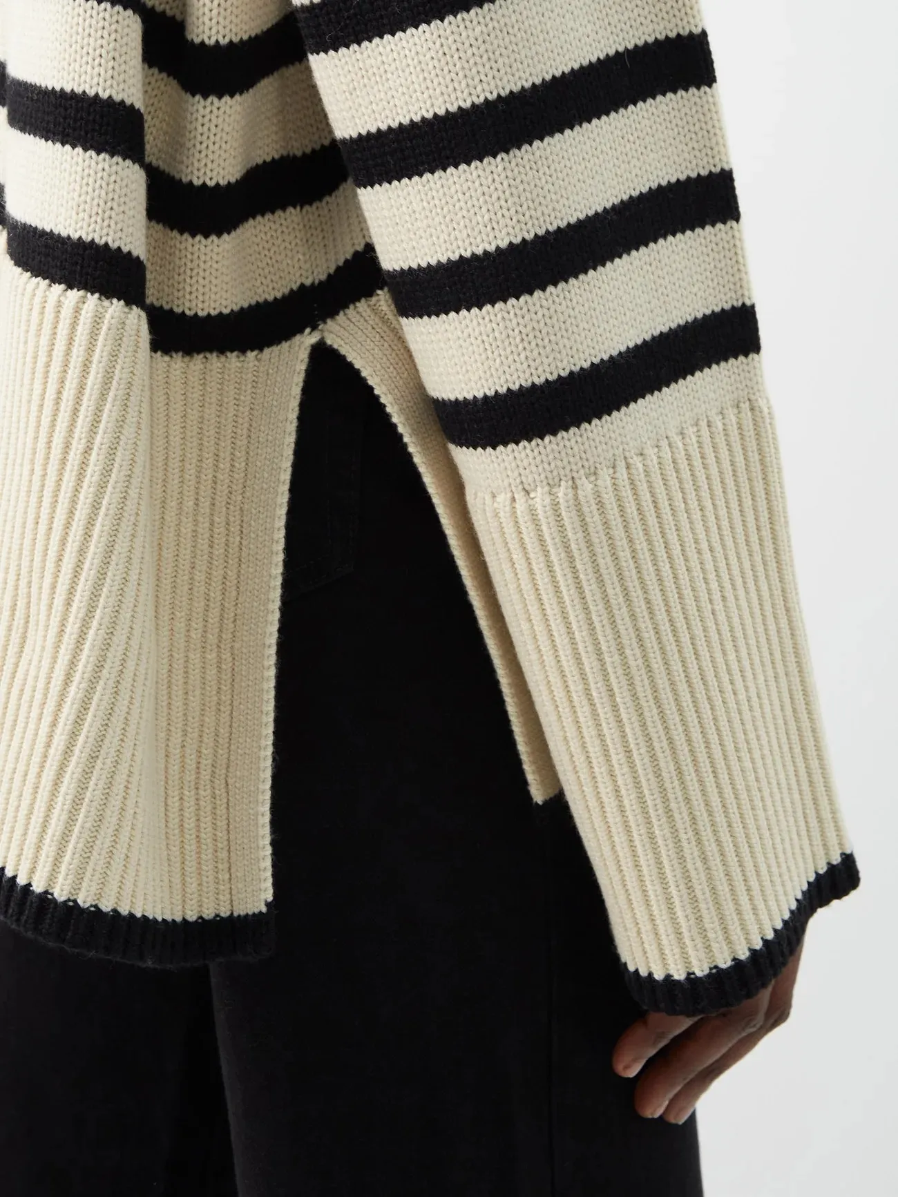 TOTEME  |Stripes Wool V-neck & Crew neck