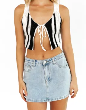 Truth Knit Top (Black/White)