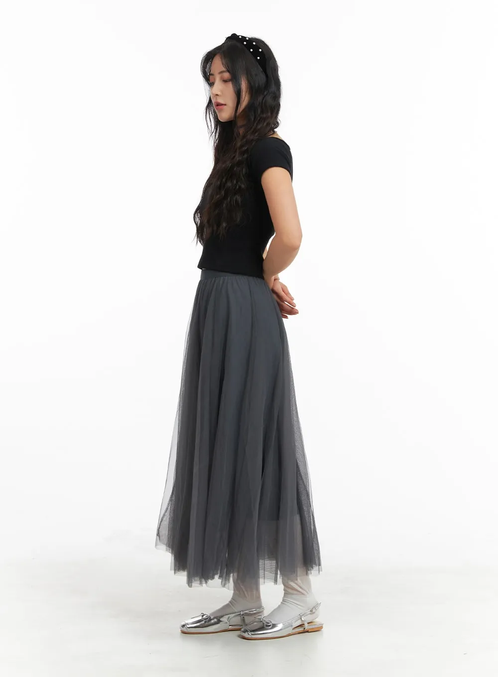 Tulle Maxi Skirt OM427