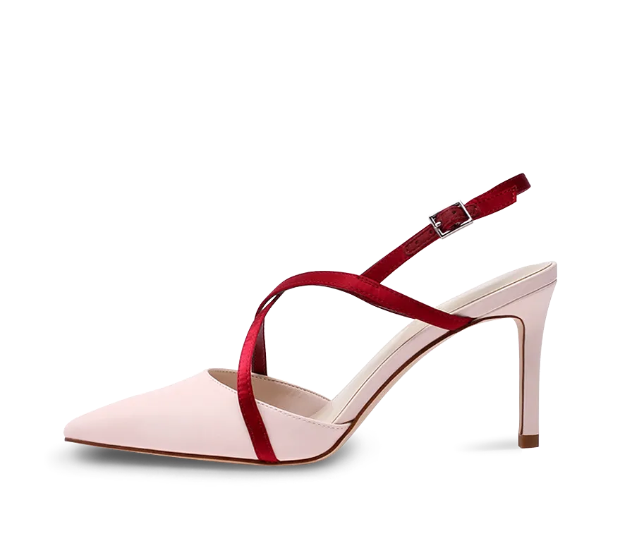 Two Tone High Heel Slingbacks