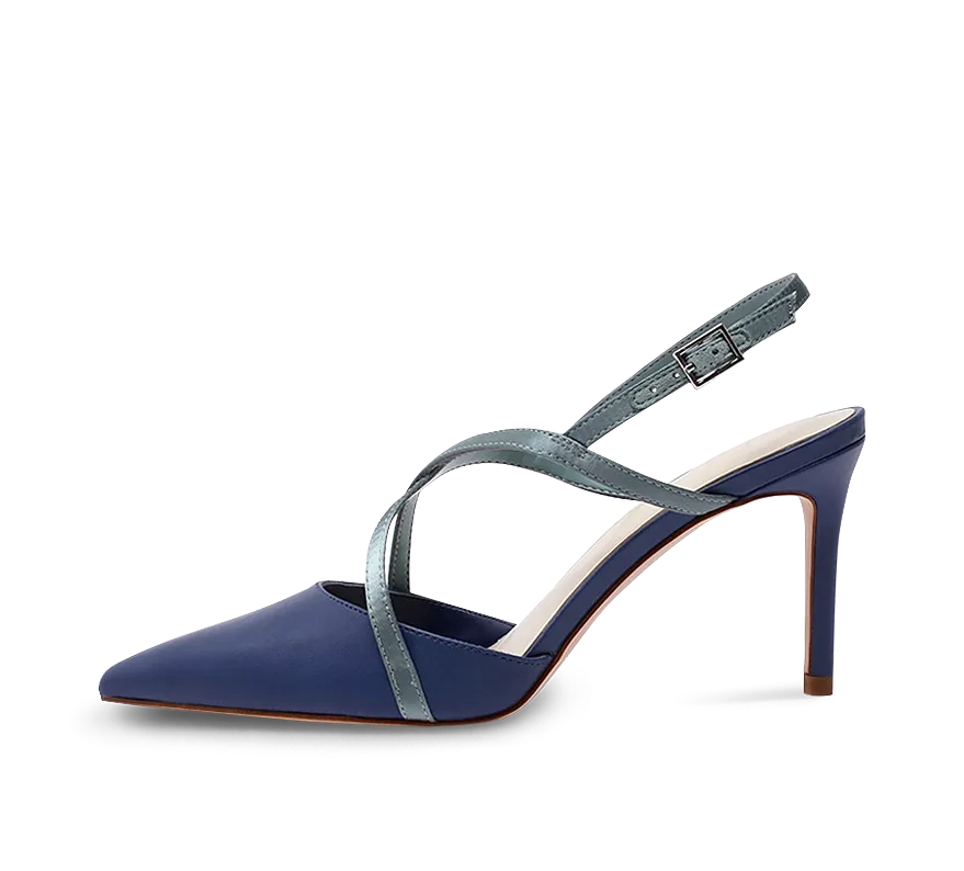 Two Tone High Heel Slingbacks