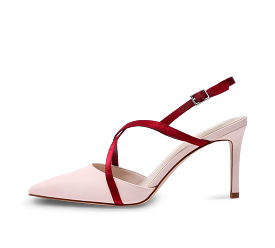 Two Tone High Heel Slingbacks