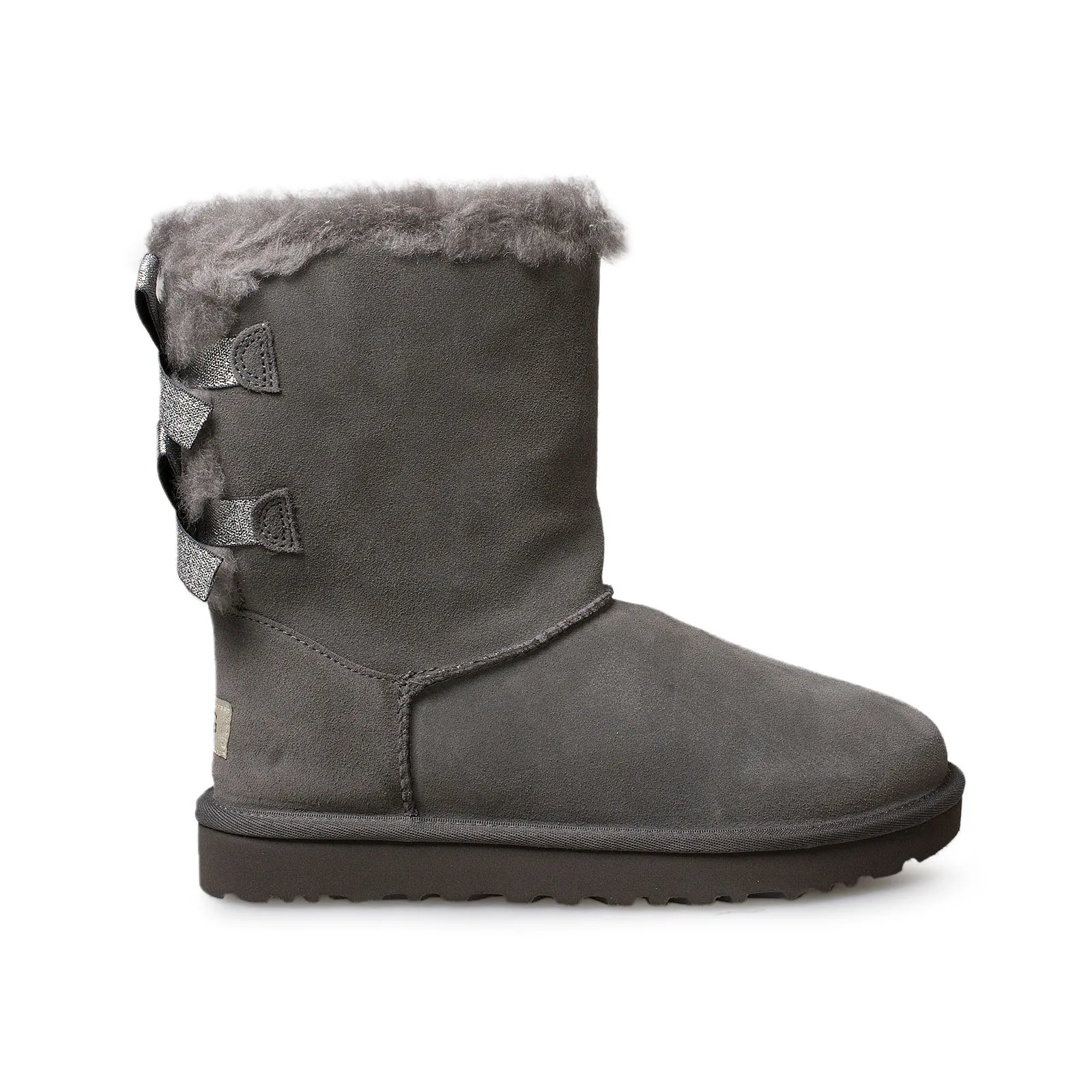 UGG Bailey Bow Sparkler Charcoal Boots - Women's